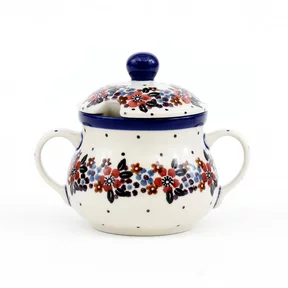 Cukiernica ceramiczna z uchwytami 035 h-9,5cm <br> 2067X Retro